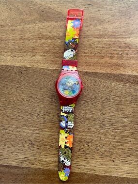 VTG 90s Rugrats Movie Angelica Pickles liquid glitter Nickelodeon watch